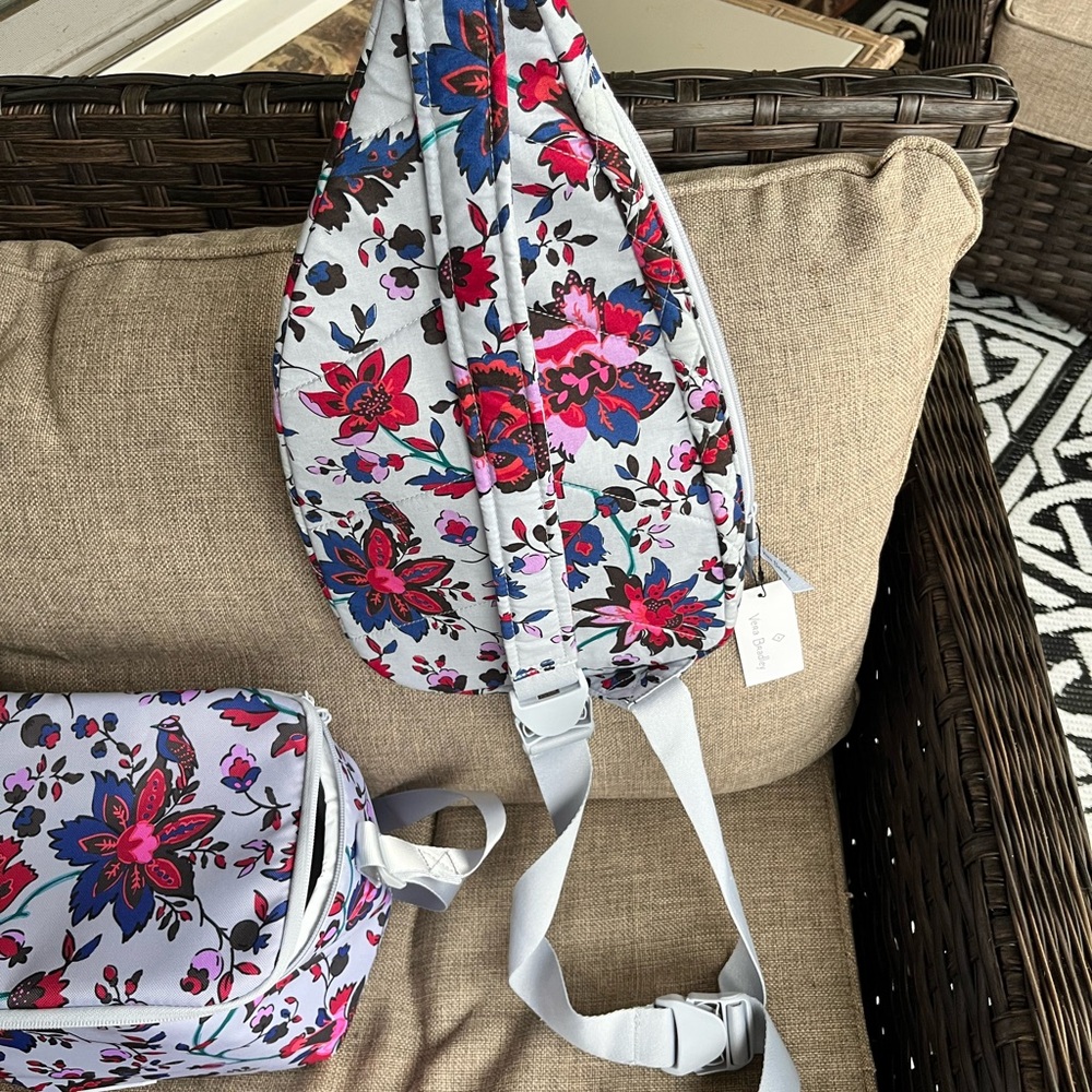 Vera Bradley Set: Sling Backpack and Stay Cooler - Picture 7 of 11